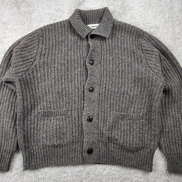 Buck Mason Donegal Cardigan Sweater Mens Size XL Shawl Wool Cashmere Alpaca USA - Picture 3 of 8
